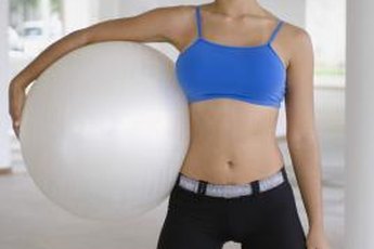 The exercise ball offers a great leg workout.