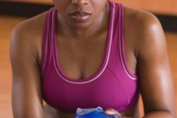 Putting ice on sore muscles can help prevent swelling.