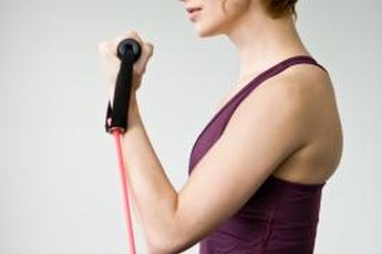 Elastic band workouts won't give you a bulky, physique.