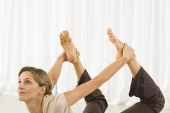 Heat-building poses such as Bow pose can tone your body and help burn fat.