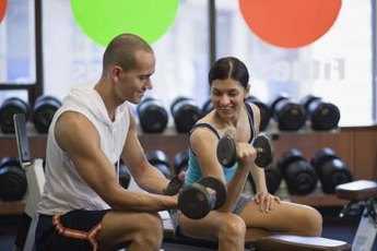 Basic arm exercises may include dumbbell and machine movements.