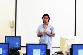 The director of nursing provides training and instruction.