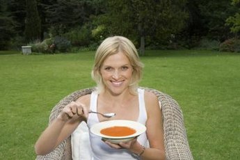 Eating a bowl of soup with your meal may help you feel more satisfied and consume fewer calories.