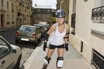 Get your weekly cardio in and tone your inner thighs with rollerblading.