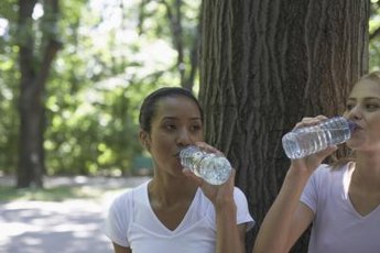 Bottled water is handy on the go.