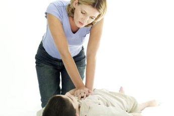 A CPR instructor teaches cardio pulmonary resuscitation.