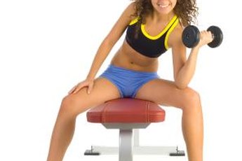 You can tone forearms with weights or use your own arm's weight.