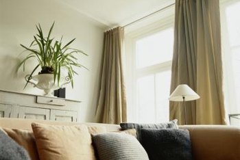 How To Hang Curtains When The Window Is At The Top Of The Wall