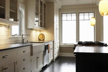 Kitchen Ideas With White Cabinets & Black Granite