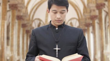 Young man in training to become priest.