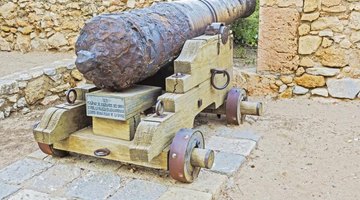 Cannon on a ancient in Tarragona, Catalonia, Spain
