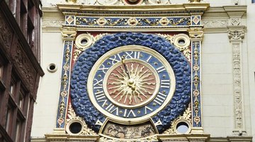 Medieval Renaissance clock in Rouen, France