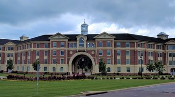 The largest residence hall in the Trojan Village student housing complex on the Troy University campus