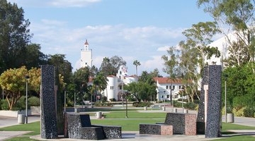 Courtyard looking towards Hepner Hall