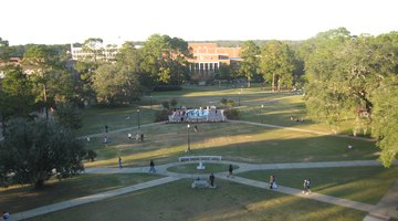 Landis Green is located in the center of the main campus