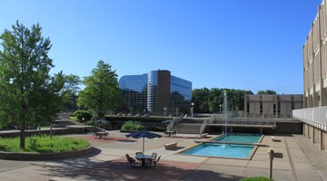 South portion of campus seen from the courtyard