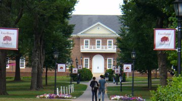  Brick walkway through Guilford College in the southeastern United States