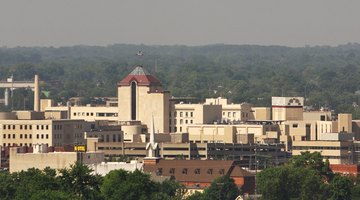  Mount Carmel Medical Center (aka Mount Carmel West), Columbus, Ohio.  View from the downtown Hyatt Regency.
