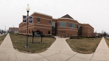 A panoramic image of Winebrenner Theological Seminary in Findlay, Ohio.