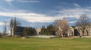 A panoramic view of the Main Campus in early spring