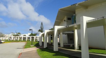 University of Guam walkway and Fine Arts building