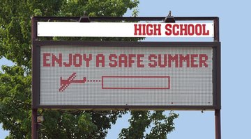Signs and bulletin boards can help high school students gain important information.
