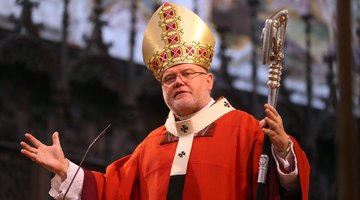 A pope wearing a pallium around his neck.