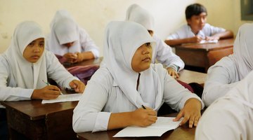 Muslim students in Indonesia, which has the world's largest Muslim population.