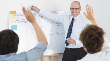 Professor teaching students in university