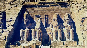 Statues of the Pharaoh Ramses II at Abu Simel, Egypt.