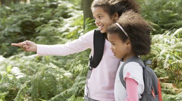 Girls on hike