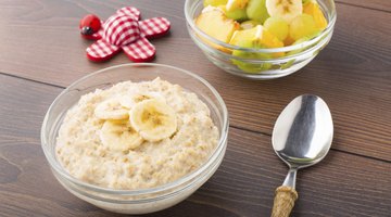 Small bowl of oat porridge.