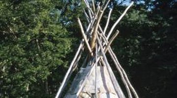 Teepee door flaps were left open to welcome visitors.