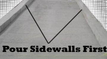 Concrete sidewalls