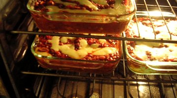 Lasagne in the oven