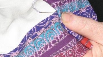 Blind stitch the curtain hem