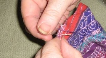 Slip stitching the edges