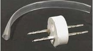 Clear plastic tubing and a splice connector.