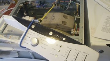 Use bungie cord to tie back control panel.