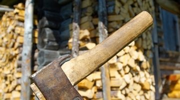 Use an axe or log splitter to cut logs efficiently.