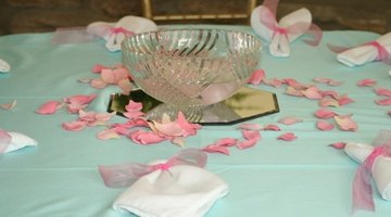 A modern table setting incorporating a mirror.