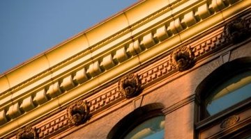 Molded designs along the roofline called 