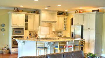 Many kitchens have display space over cabinets.