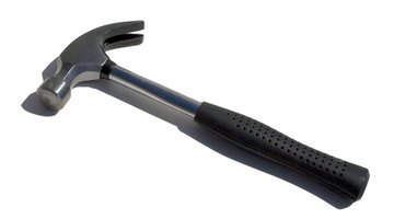 Metal-handled hammers have rubber grips.