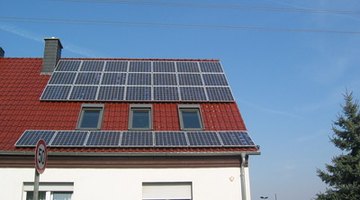 Solar panels on the roof