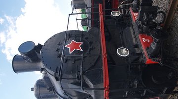 A steam locomotive