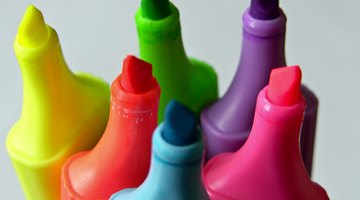 The felt rod contains the coloured ink and is found within the pen casing.