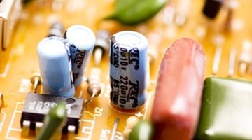 Close-up of capacitor