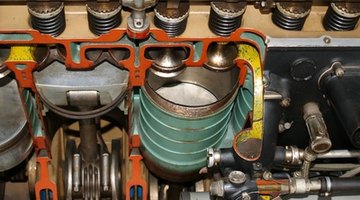Close up of a car engine