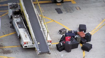 Checked baggage is screened for explosive materials.